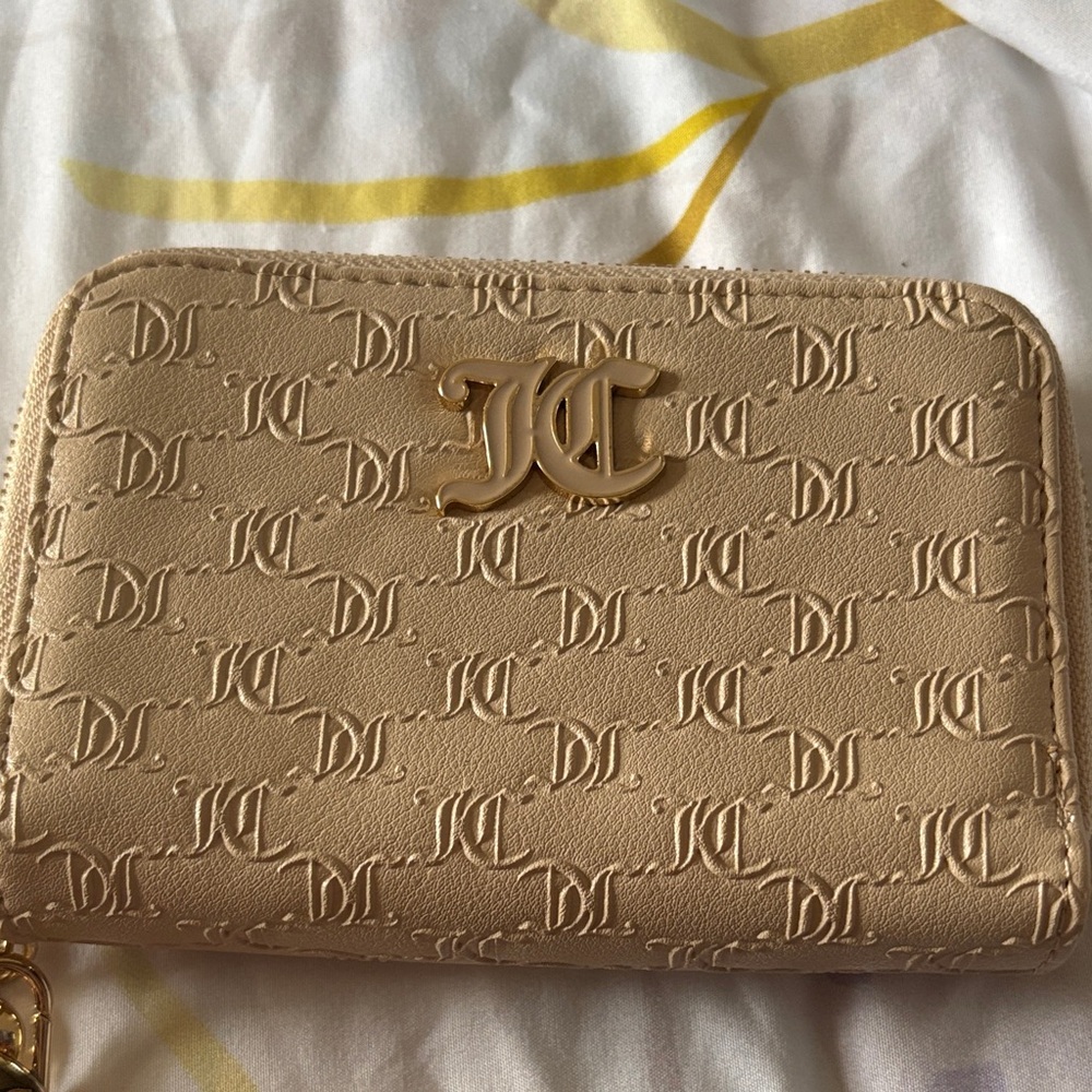 Juicy Couture Tan Wallet with Gold Logo
